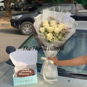 Bouquet and Cake Duo