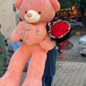 Teddy and Bouquet Combo 